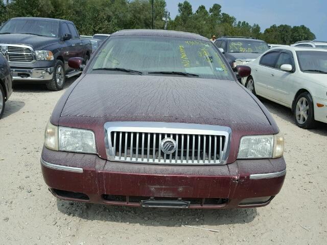 2MEFM74VX7X615209 - 2007 MERCURY GRAND MARQ MAROON photo 9