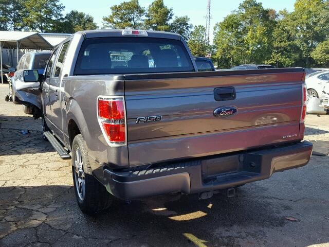 1FTFW1CF2EFA66567 - 2014 FORD F150 GRAY photo 3