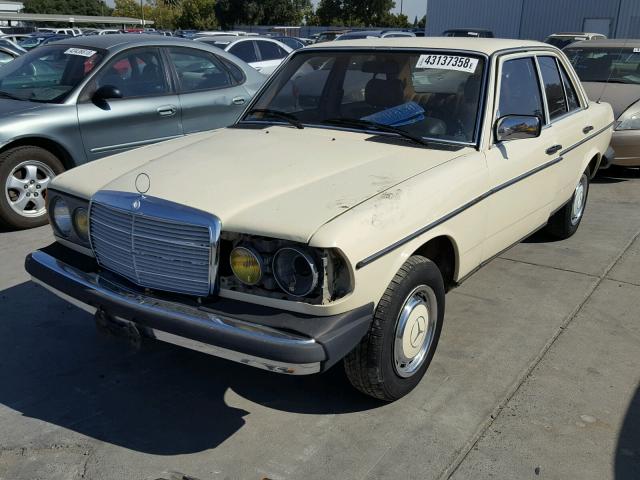 WDBAB23A4BB237689 - 1981 MERCEDES-BENZ 240 D YELLOW photo 2