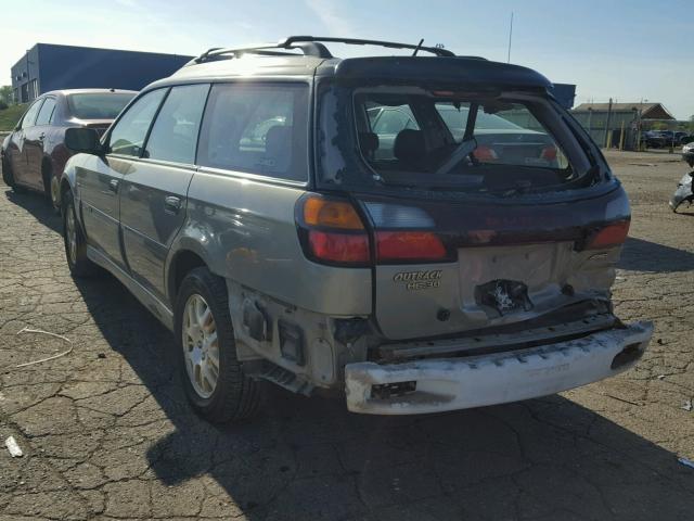 4S3BH896737638121 - 2003 SUBARU LEGACY OUT TAN photo 3