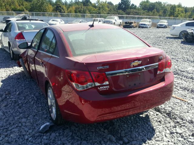 1G1PG5SB3E7122428 - 2014 CHEVROLET CRUZE LTZ BURGUNDY photo 3