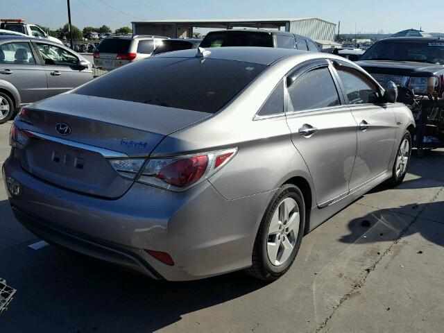 KMHEC4A49CA021767 - 2012 HYUNDAI SONATA HYB GRAY photo 4