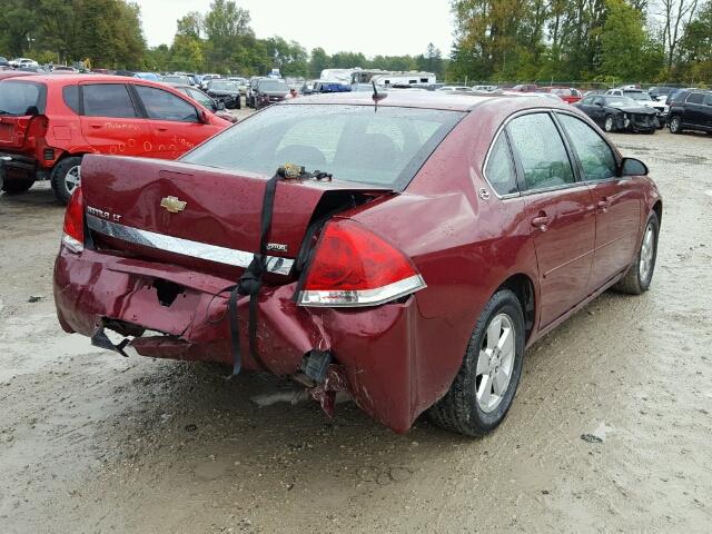 2G1WT58K579288689 - 2007 CHEVROLET IMPALA MAROON photo 4