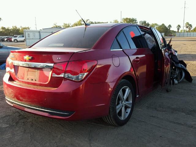 1G1PE5SB5E7293977 - 2014 CHEVROLET CRUZE BURGUNDY photo 4