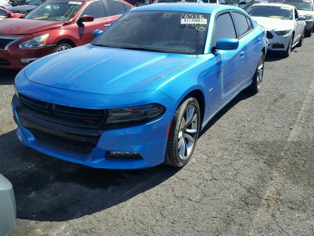 2C3CDXCT8FH857319 - 2015 DODGE CHARGER R/ BLUE photo 2