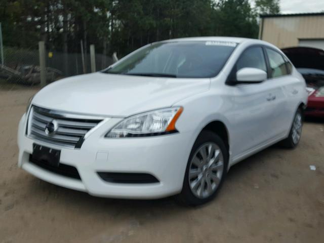 3N1AB7AP2FY284865 - 2015 NISSAN SENTRA WHITE photo 2