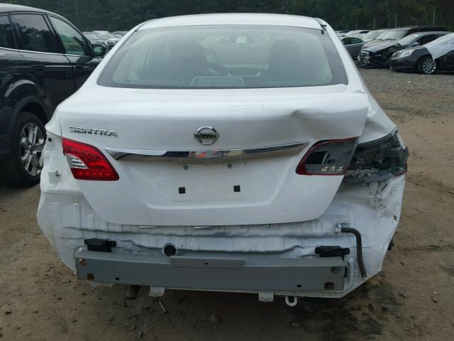 3N1AB7AP2FY284865 - 2015 NISSAN SENTRA WHITE photo 9