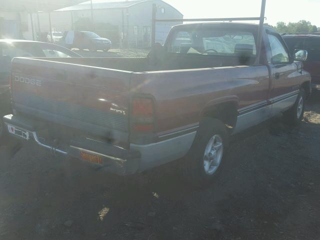 1B7HC16Y6TJ170732 - 1996 DODGE RAM 1500 BURGUNDY photo 4