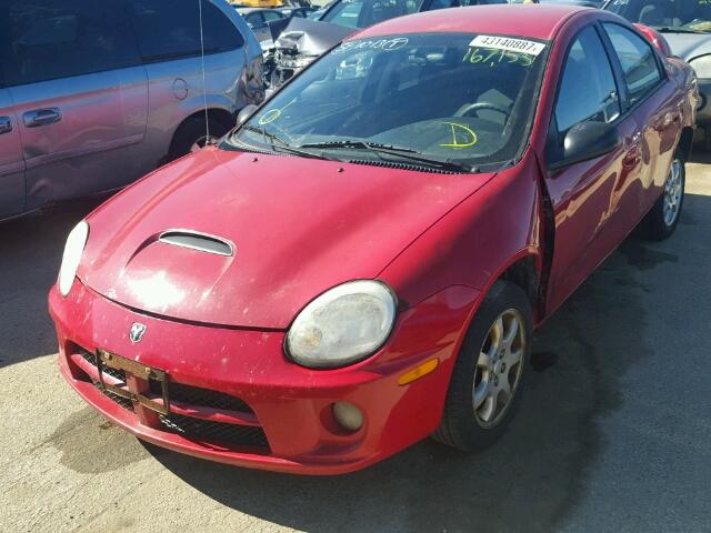 1B3ES56C05D175915 - 2005 DODGE NEON SXT RED photo 2