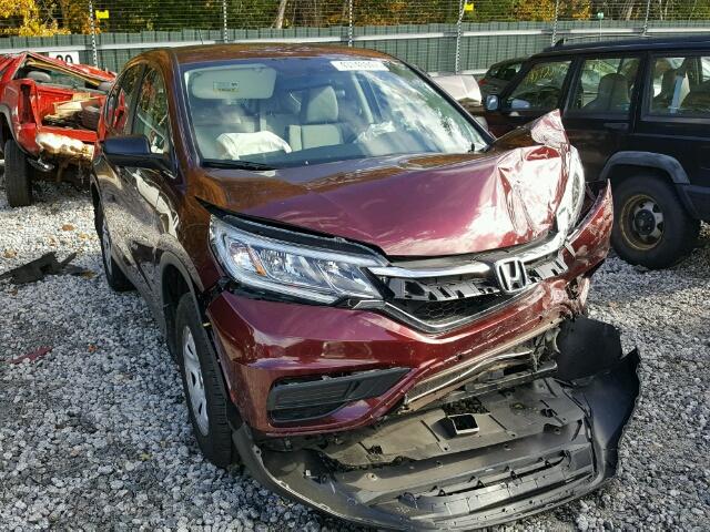 5J6RM4H38FL111236 - 2015 HONDA CR-V LX BURGUNDY photo 1