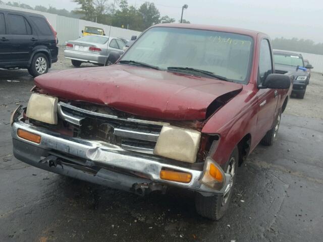 4TANL42N4VZ273941 - 1997 TOYOTA TACOMA RED photo 2