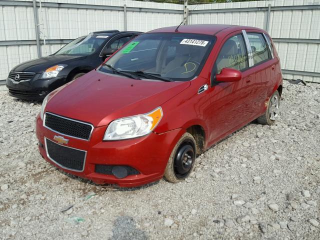 KL1TD6DE3BB158714 - 2011 CHEVROLET AVEO LS RED photo 2