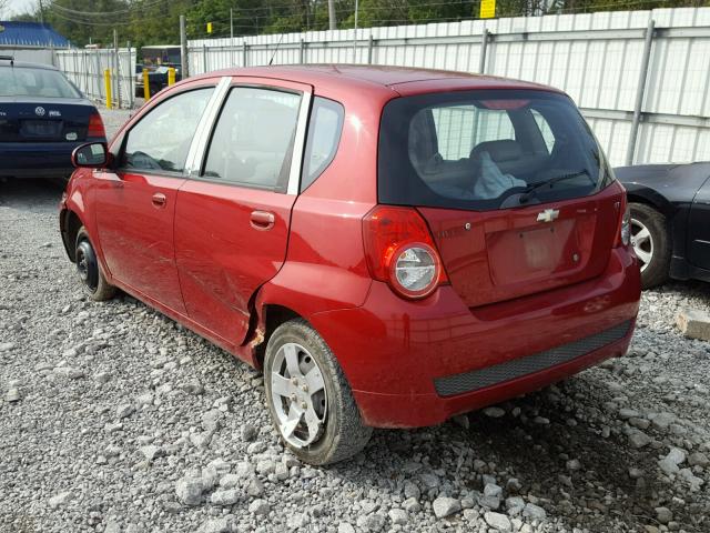 KL1TD6DE3BB158714 - 2011 CHEVROLET AVEO LS RED photo 3