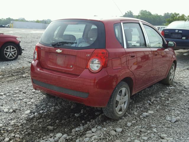KL1TD6DE3BB158714 - 2011 CHEVROLET AVEO LS RED photo 4