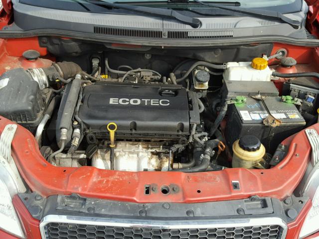 KL1TD6DE3BB158714 - 2011 CHEVROLET AVEO LS RED photo 7