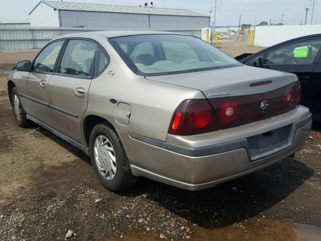 2G1WF52E039444951 - 2003 CHEVROLET IMPALA GOLD photo 3