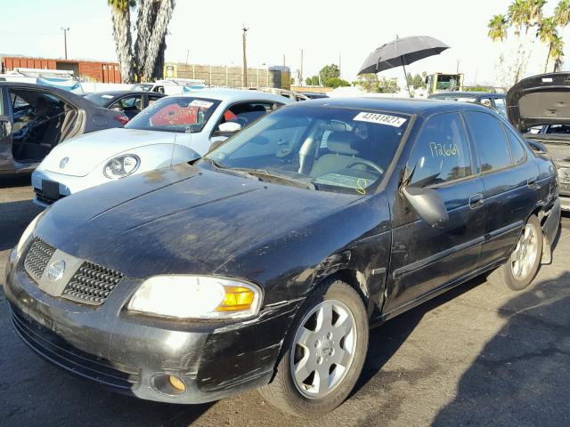 3N1CB51D46L543713 - 2006 NISSAN SENTRA BLACK photo 2