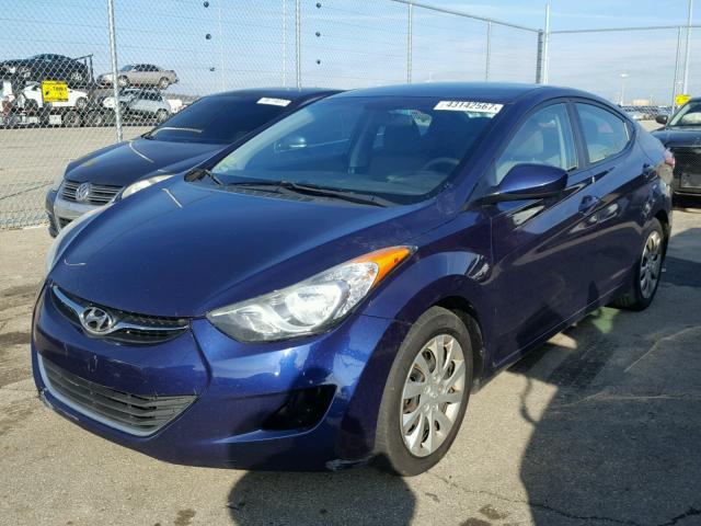 5NPDH4AE6CH142260 - 2012 HYUNDAI ELANTRA GL BLUE photo 2