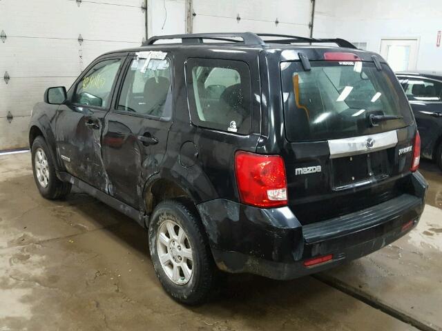 4F2CZ02Z68KM23485 - 2008 MAZDA TRIBUTE I BLACK photo 3