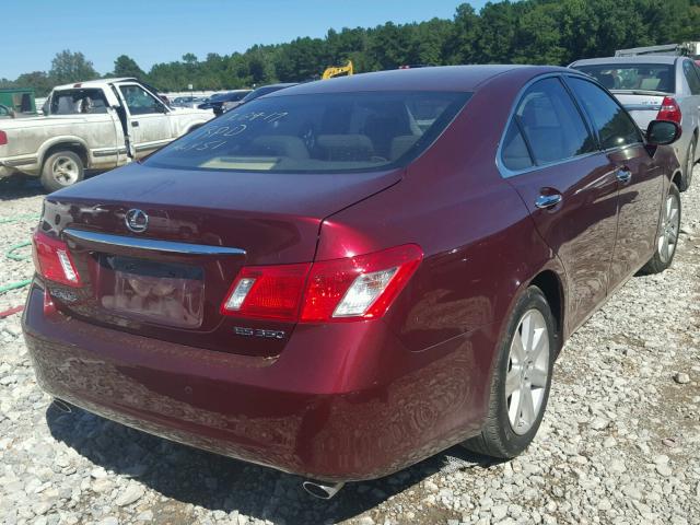 JTHBJ46G882260064 - 2008 LEXUS ES 350 MAROON photo 4