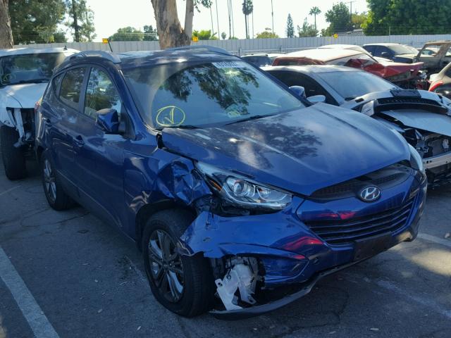 KM8JU3AG6EU896015 - 2014 HYUNDAI TUCSON GLS BLUE photo 1