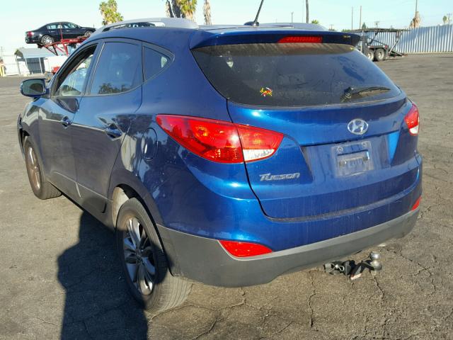 KM8JU3AG6EU896015 - 2014 HYUNDAI TUCSON GLS BLUE photo 3