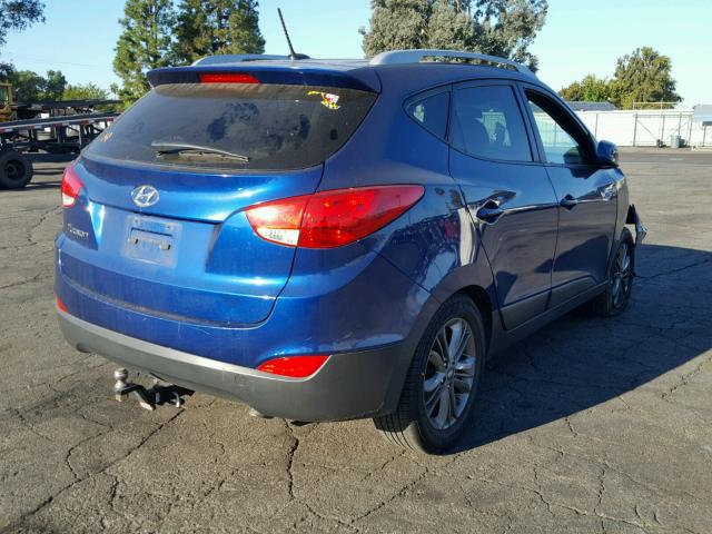 KM8JU3AG6EU896015 - 2014 HYUNDAI TUCSON GLS BLUE photo 4