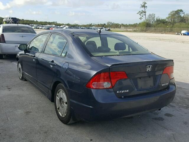 JHMFA36218S002534 - 2008 HONDA CIVIC BLUE photo 3