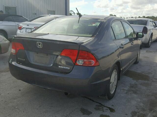 JHMFA36218S002534 - 2008 HONDA CIVIC BLUE photo 4