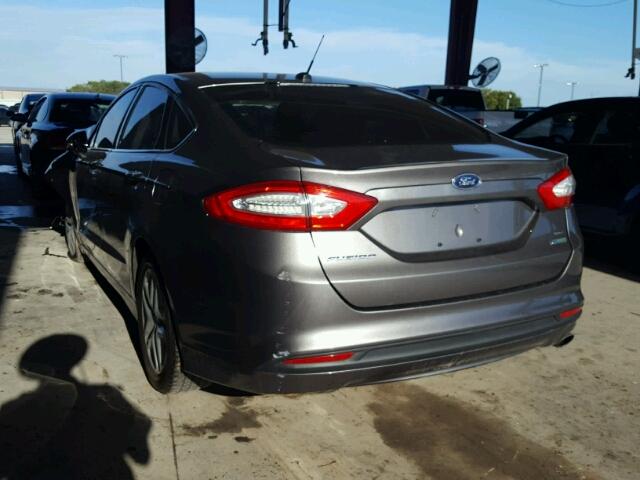 3FA6P0HR6DR266885 - 2013 FORD FUSION SE GRAY photo 3