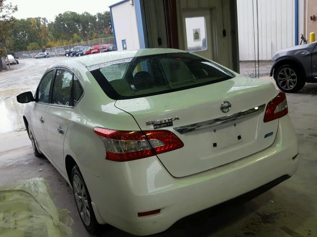 3N1AB7AP3EY302630 - 2014 NISSAN SENTRA WHITE photo 3