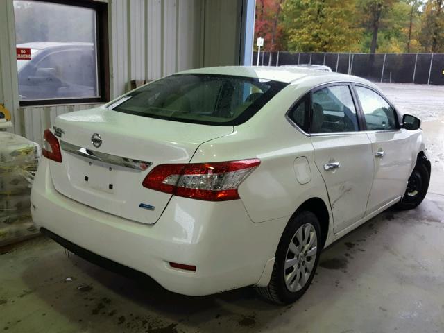 3N1AB7AP3EY302630 - 2014 NISSAN SENTRA WHITE photo 4