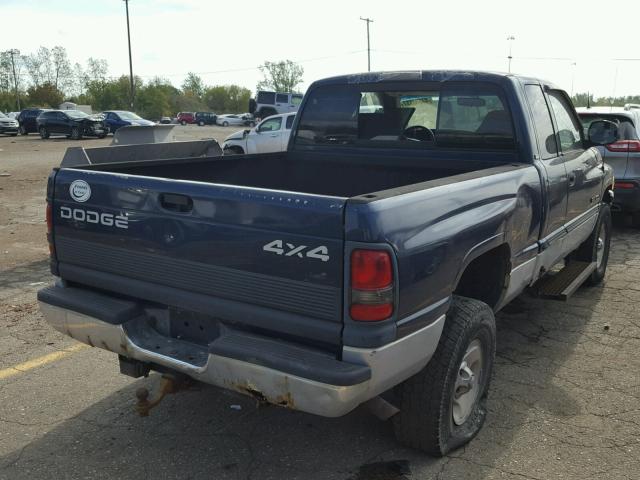 3B7HF13Z7YG115669 - 2000 DODGE RAM 1500 BLUE photo 4