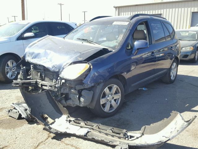 KNAFG526487125975 - 2008 KIA RONDO LX BLUE photo 2