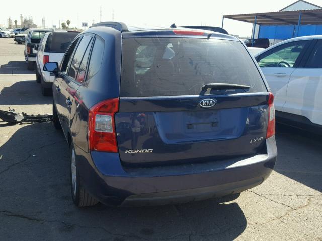 KNAFG526487125975 - 2008 KIA RONDO LX BLUE photo 3