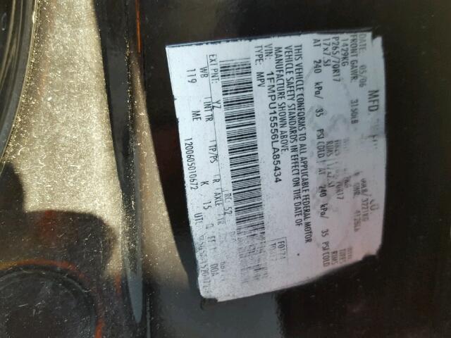 1FMPU15556LA85434 - 2006 FORD EXPEDITION BLACK photo 10