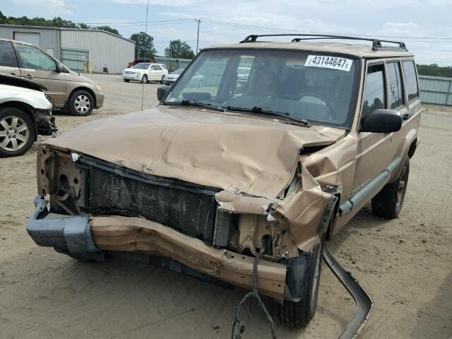 1J4FF68S3XL573768 - 1999 JEEP CHEROKEE S GOLD photo 2