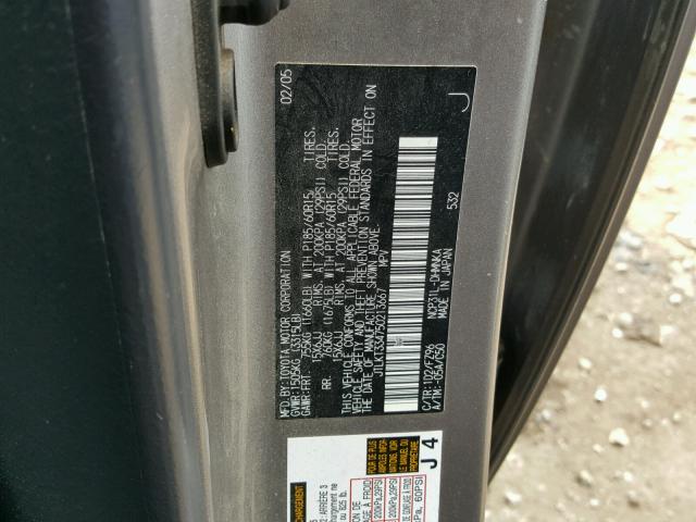 JTLKT334750213667 - 2005 TOYOTA SCION XB Grau Foto 10