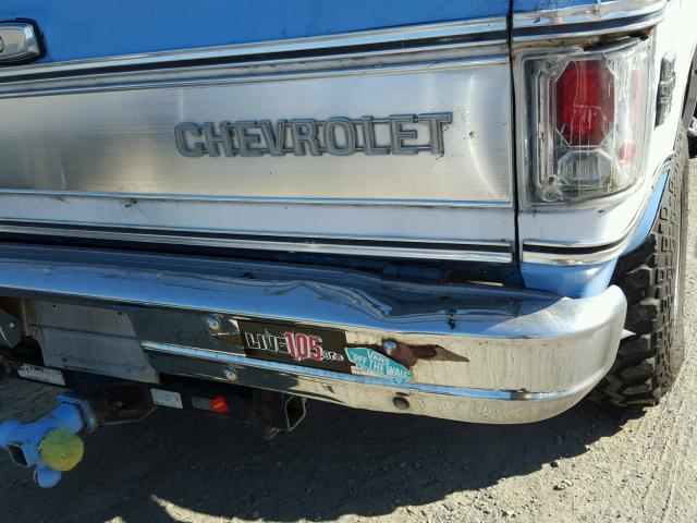 CKL18AF121436 - 1980 CHEVROLET BLAZER BLUE photo 9