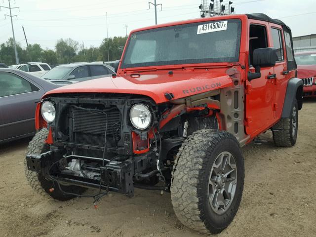 1C4HJWFG0EL325602 - 2014 JEEP WRANGLER U RED photo 2