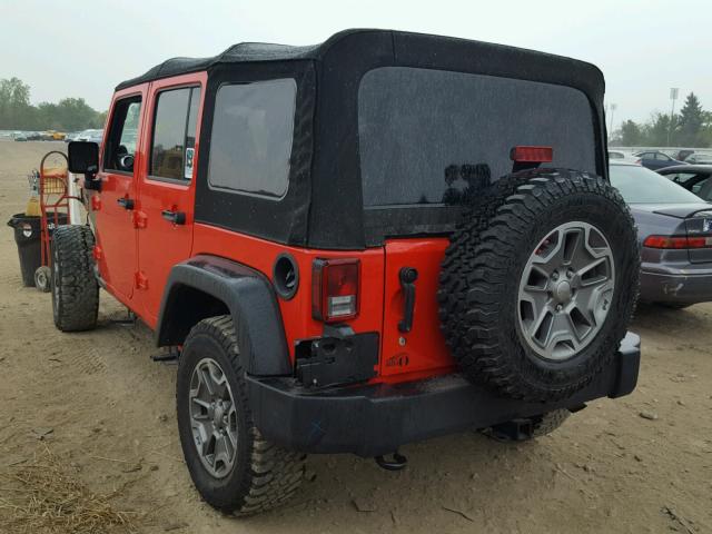 1C4HJWFG0EL325602 - 2014 JEEP WRANGLER U RED photo 3