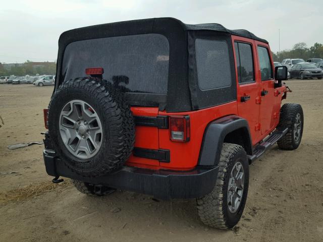 1C4HJWFG0EL325602 - 2014 JEEP WRANGLER U RED photo 4