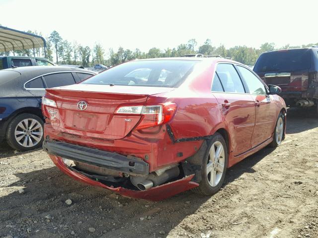4T1BF1FK3DU725284 - 2013 TOYOTA CAMRY L RED photo 4