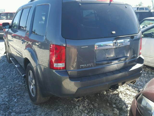 5FNYF4H55BB022721 - 2011 HONDA PILOT GRAY photo 3