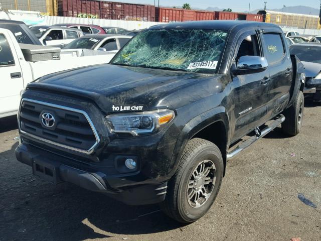 3TMAZ5CN3GM020586 - 2016 TOYOTA TACOMA DOU BLACK photo 2