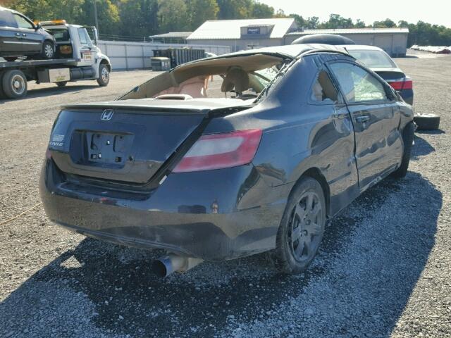 2HGFG11616H506599 - 2006 HONDA CIVIC LX BLACK photo 4