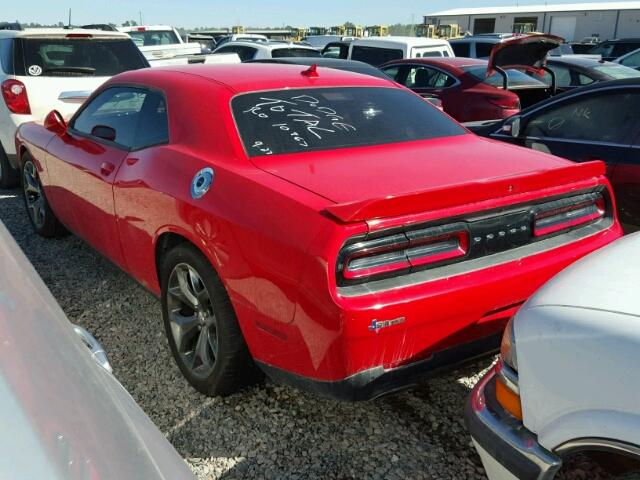 2C3CDZAG7FH855501 - 2015 DODGE CHALLENGER RED photo 3