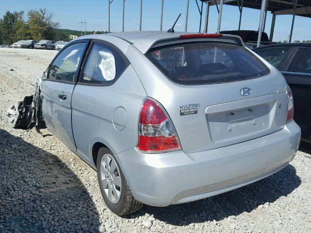 KMHCM36C38U074002 - 2008 HYUNDAI ACCENT GS SILVER photo 3