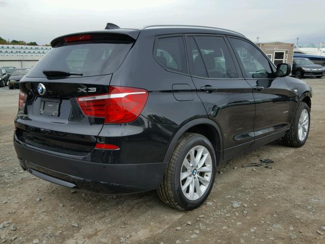 5UXWX9C53E0D32489 - 2014 BMW X3 BLACK photo 4