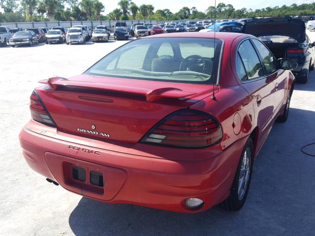 1G2NF52EX3C190777 - 2003 PONTIAC GRAND AM S RED photo 4